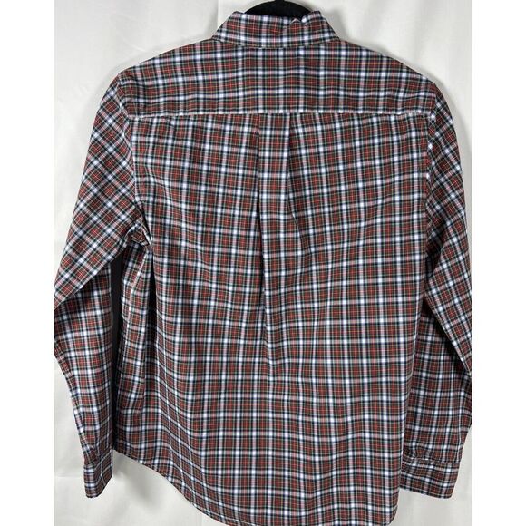 RALPH LAUREN Big Boys Holiday Red Plaid Cotton Poplin Button Up Shirt L (14-16) - Picture 8 of 10